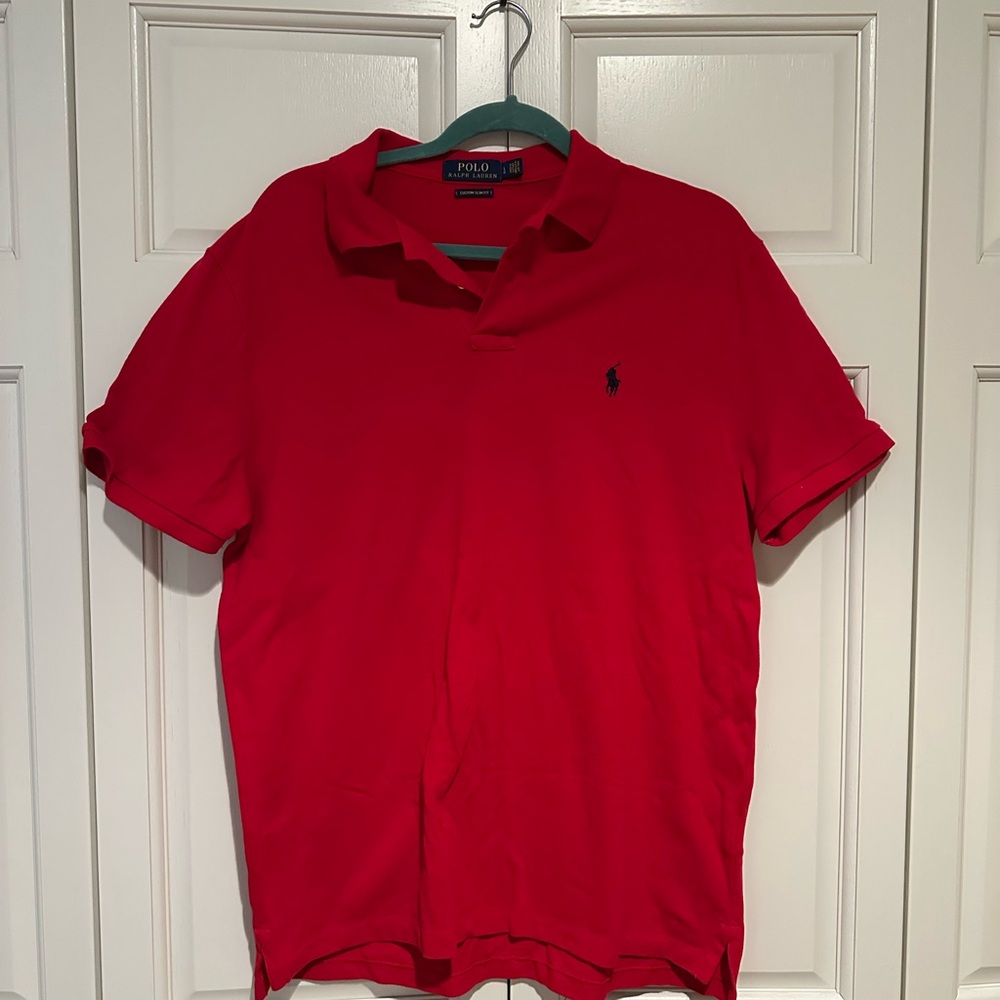 Polo by Ralph Lauren Bright Red Short-Sleeve Polo with Navy Pony
